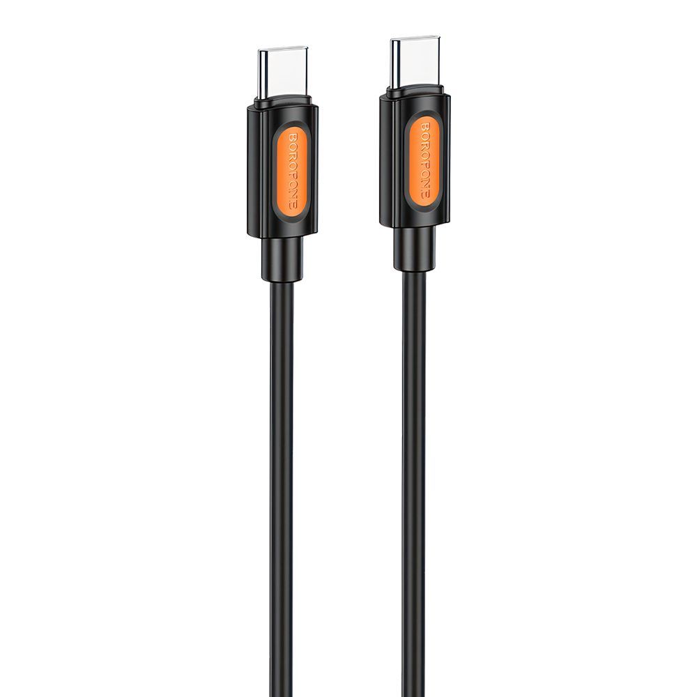 USB-C кабель BOROFONE BX114 Structure Type-C, 3А, 60W, 1м, силикон (черный)