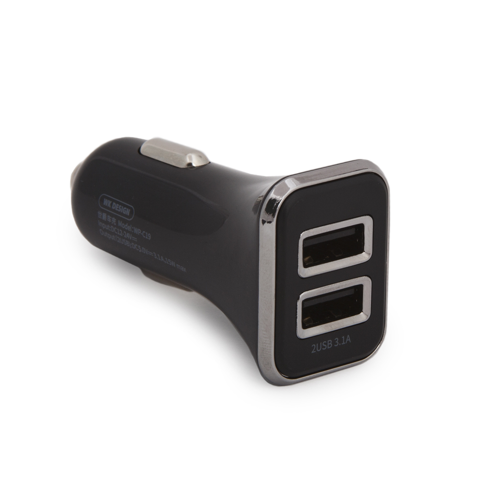 АЗУ WK Sigee WP-C19 2xUSB, 3.1A (черный)