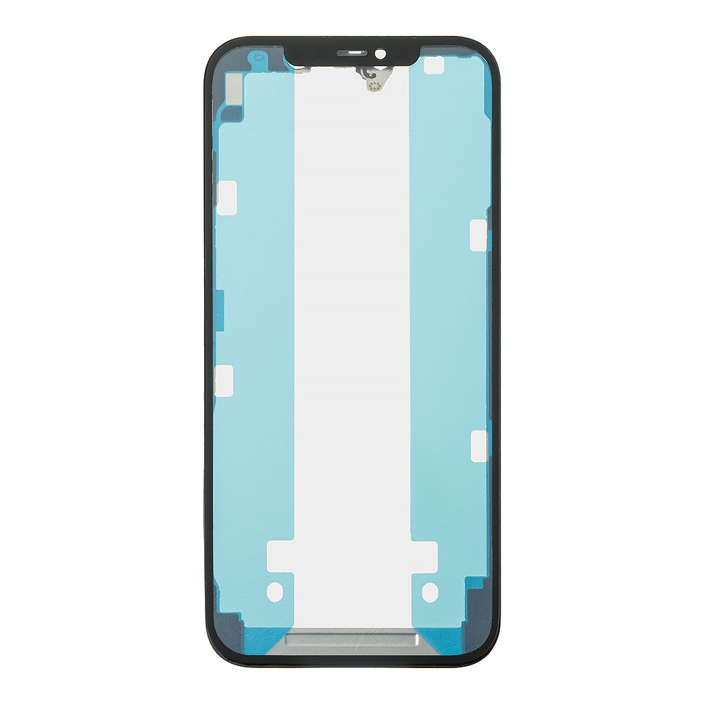Стекло в сборе с рамкой для iPhone 12 Pro Max олеофобное покрытие (черный)