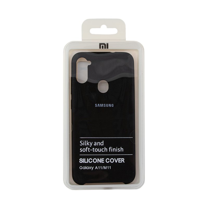 Силиконовый чехол для Samsung Galaxy A11/M11 "Silicone Cover" (черный/коробка)