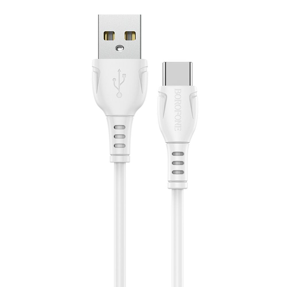 USB кабель BOROFONE BX51 Triumph Type-C, 3А, 1м, PVC (белый)