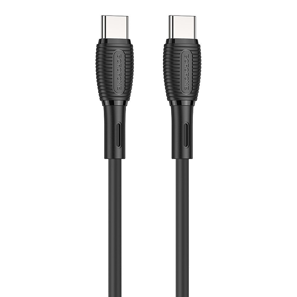 USB-C кабель BOROFONE BX86 Advantage Type-C, 3А, 60W, 1м, силикон (черный)