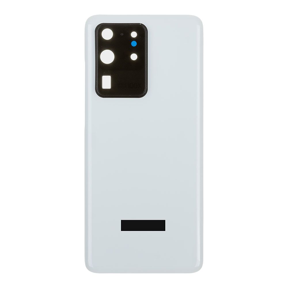 Задняя крышка для Samsung Galaxy S20 Ultra SM-G988B со стеклом камеры (белый)