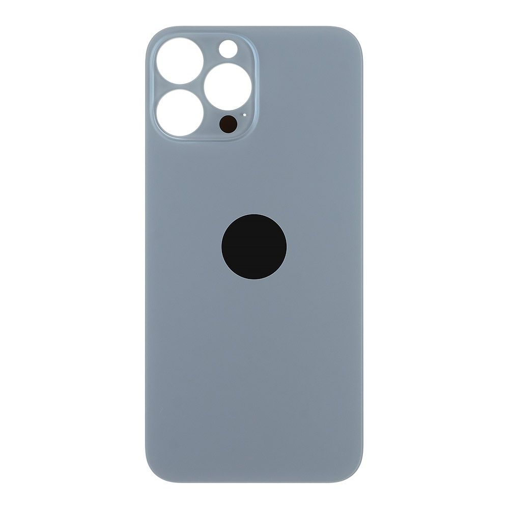 Задняя крышка для iPhone 13 Pro Max (голубой) с логотипом, монолит