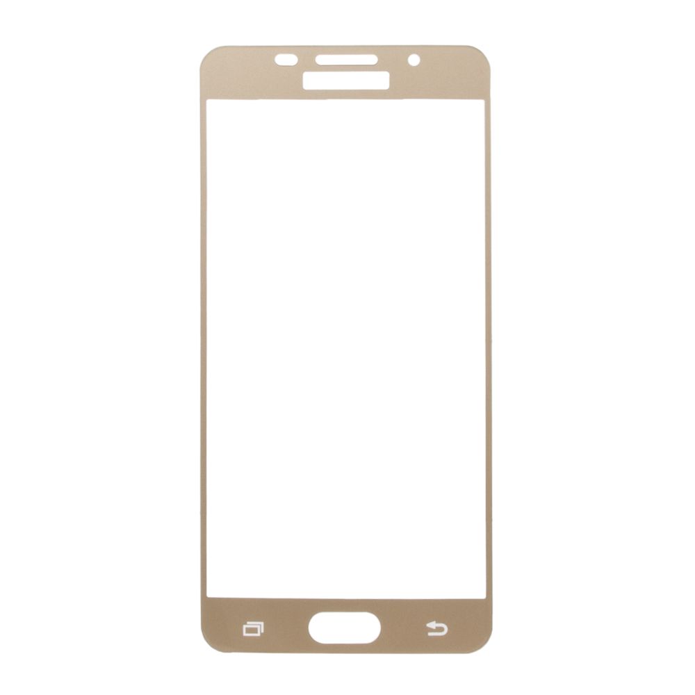 Защитное стекло Tempered Glass для Samsung Galaxy A5 2016 (золотая рамка)