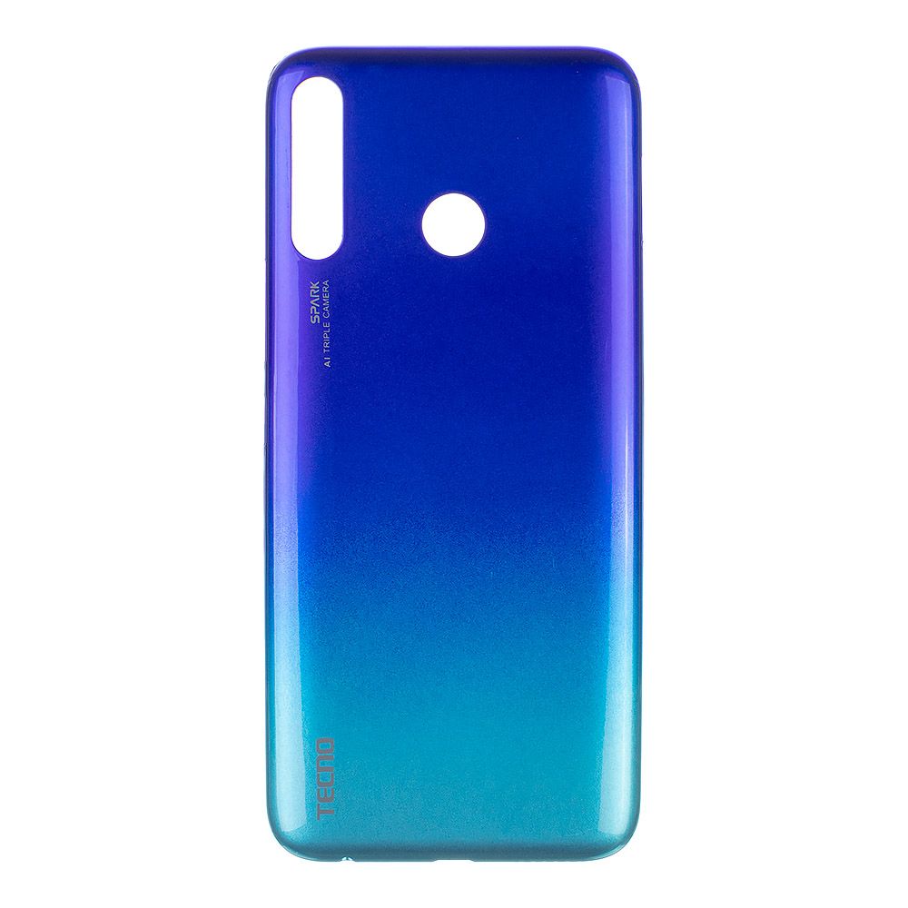 Задняя крышка для Tecno Spark 4 (KC8) (синий)