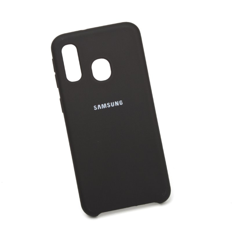 Силиконовый чехол для Samsung Galaxy A40 "Silicone Cover" (черный/коробка)