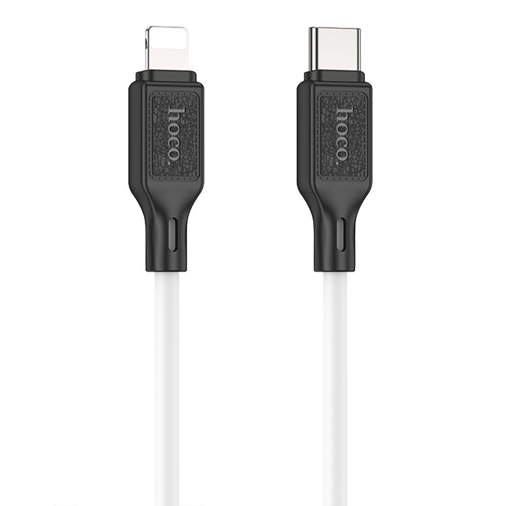 USB-C кабель HOCO X90 Cool Silicone Lightning 8-pin, 3А, PD20W, 1м, силикон (белый)