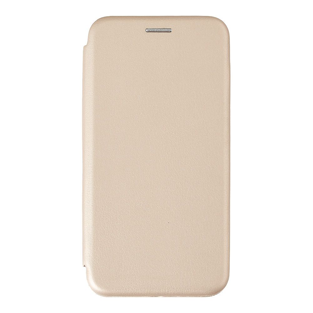 Чехол для Samsung Galaxy A40 раскладной кожа (золотой)