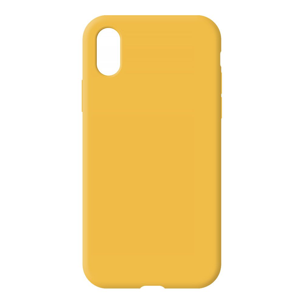 Силиконовый чехол для iPhone X/Xs "Silicone Case" (желтый, блистер) 4
