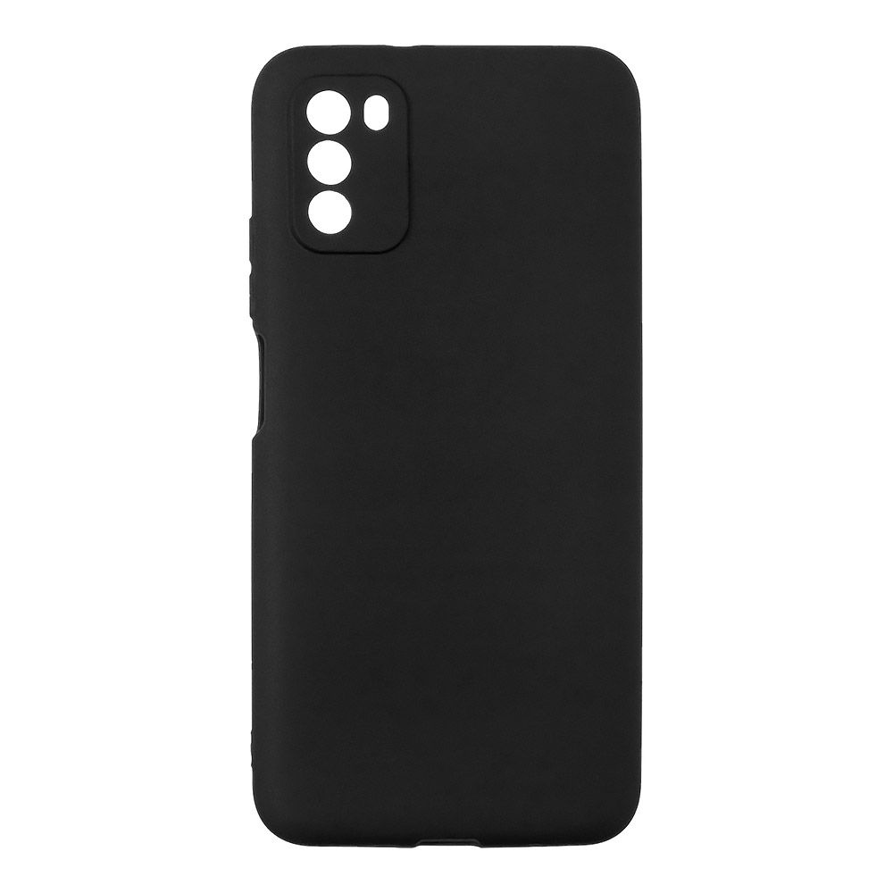 Силиконовый чехол "LP" для Xiaomi POCO M3 TPU (черный непрозрачный) европакет