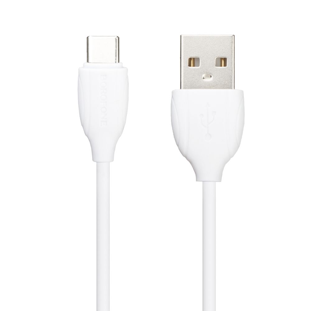 USB кабель BOROFONE BX19 Benefit Type-C, 3А, 1м, PVC (белый)