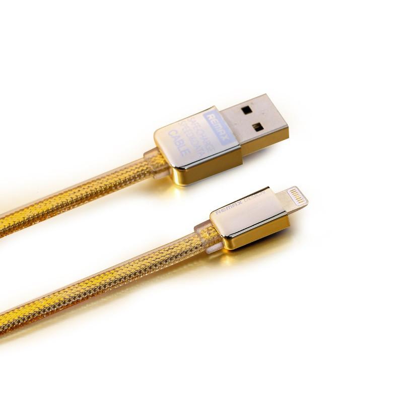 USB кабель "РЕМАКС" Safe Speed Lightning 8-pin, 1м, TPE (золотой)