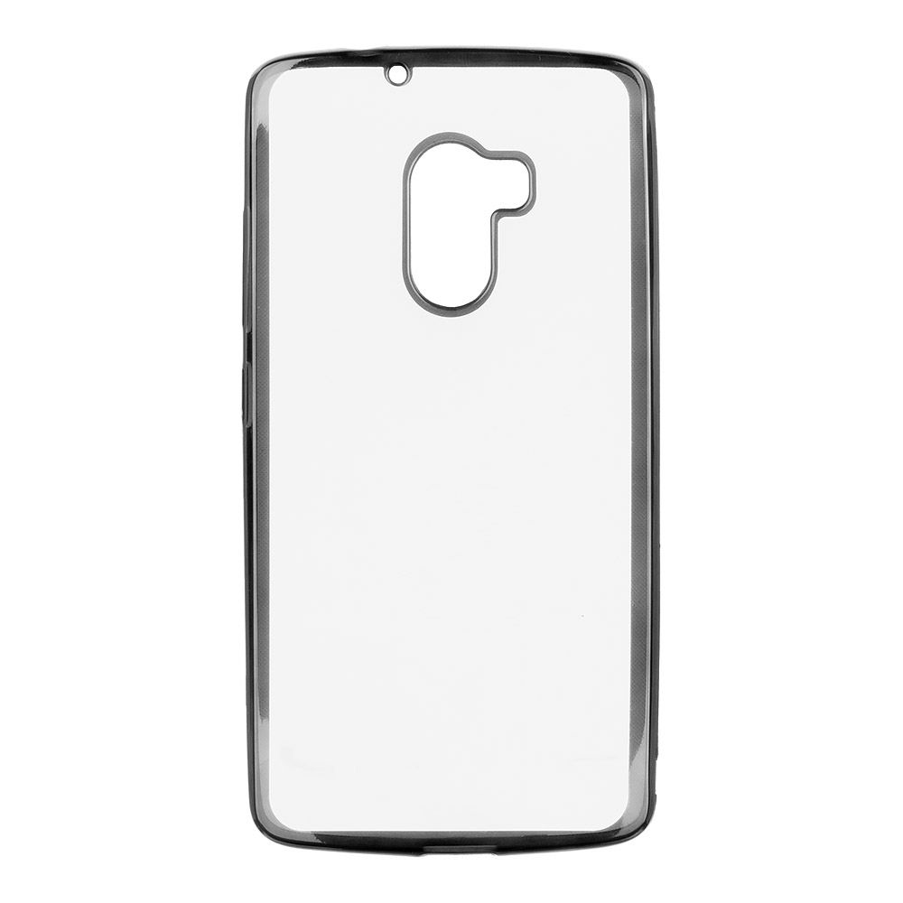 Силиконовый чехол "LP" для Lenovo A7010 TPU (прозрачный с черной хром рамкой) европакет