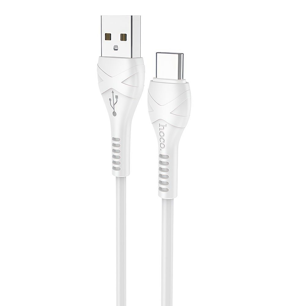 USB кабель HOCO X37 Cool Power Type-C, 3А, 1м, PVC (белый)