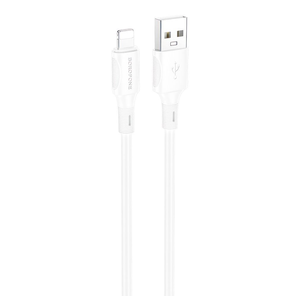 USB кабель BOROFONE BX80 Succeed Lightning 8-pin, 2.4А, 1м, PVC (белый)