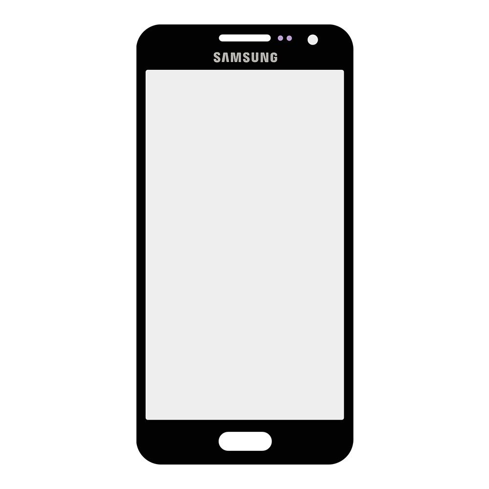 Стекло для переклейки Samsung SM-A300 A3 (цвет черный)