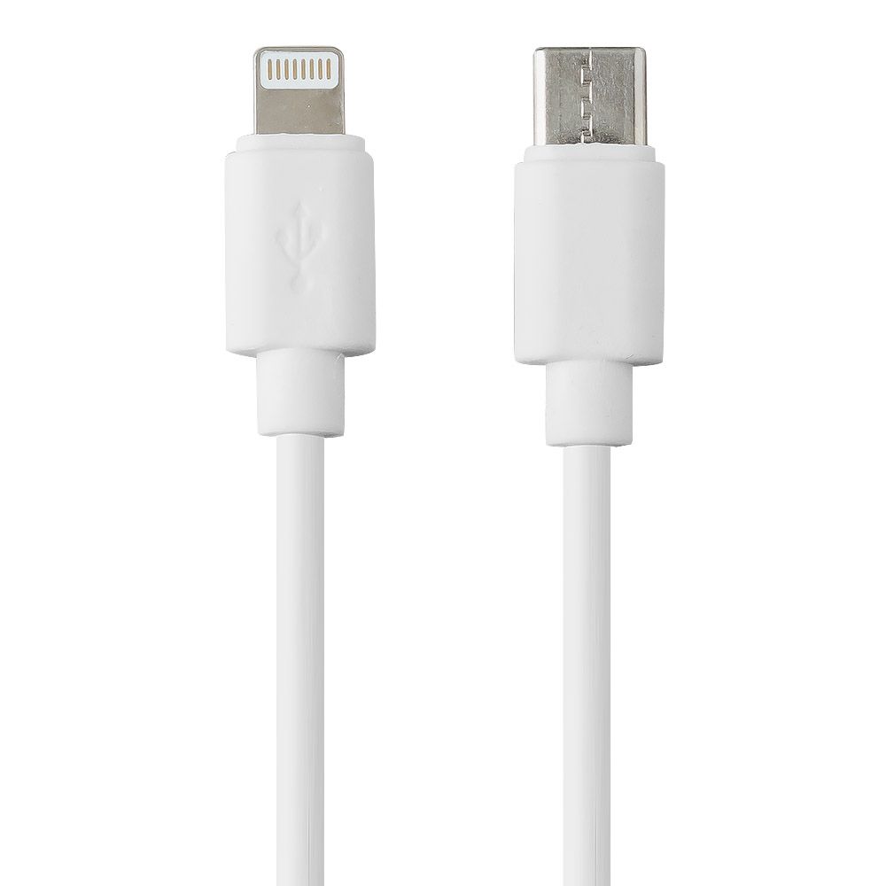 USB-С Дата-кабель USB-C to Lightning Cable 0,30м, 2.4A (белый/коробка)