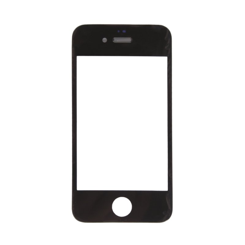 Стекло для iPhone 4\4S (чёрный)
