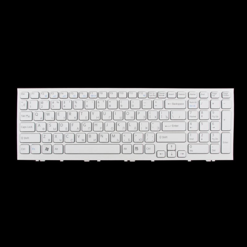 Клавиатура для Sony Vaio VPC-EE с рамкой (белая)