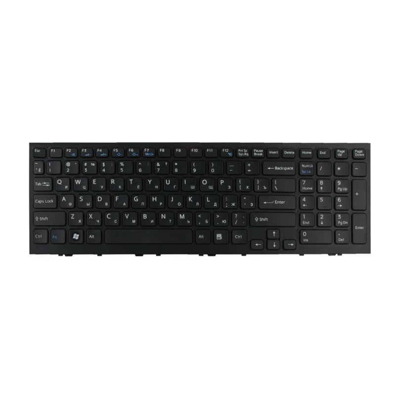 Клавиатура для Sony Vaio VPC-EE с рамкой (чёрная)