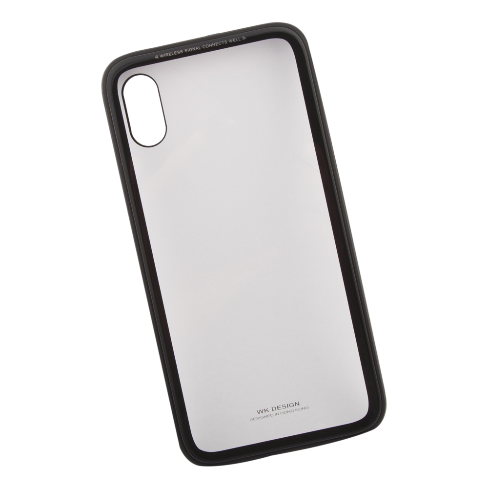 Чехол WK Kingkong для iPhone X/Xs стекло/металл (черный)