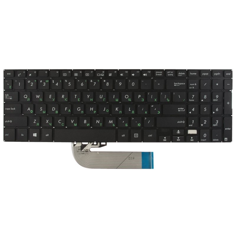 Клавиатура для Asus TP500LN черная плоский Enter