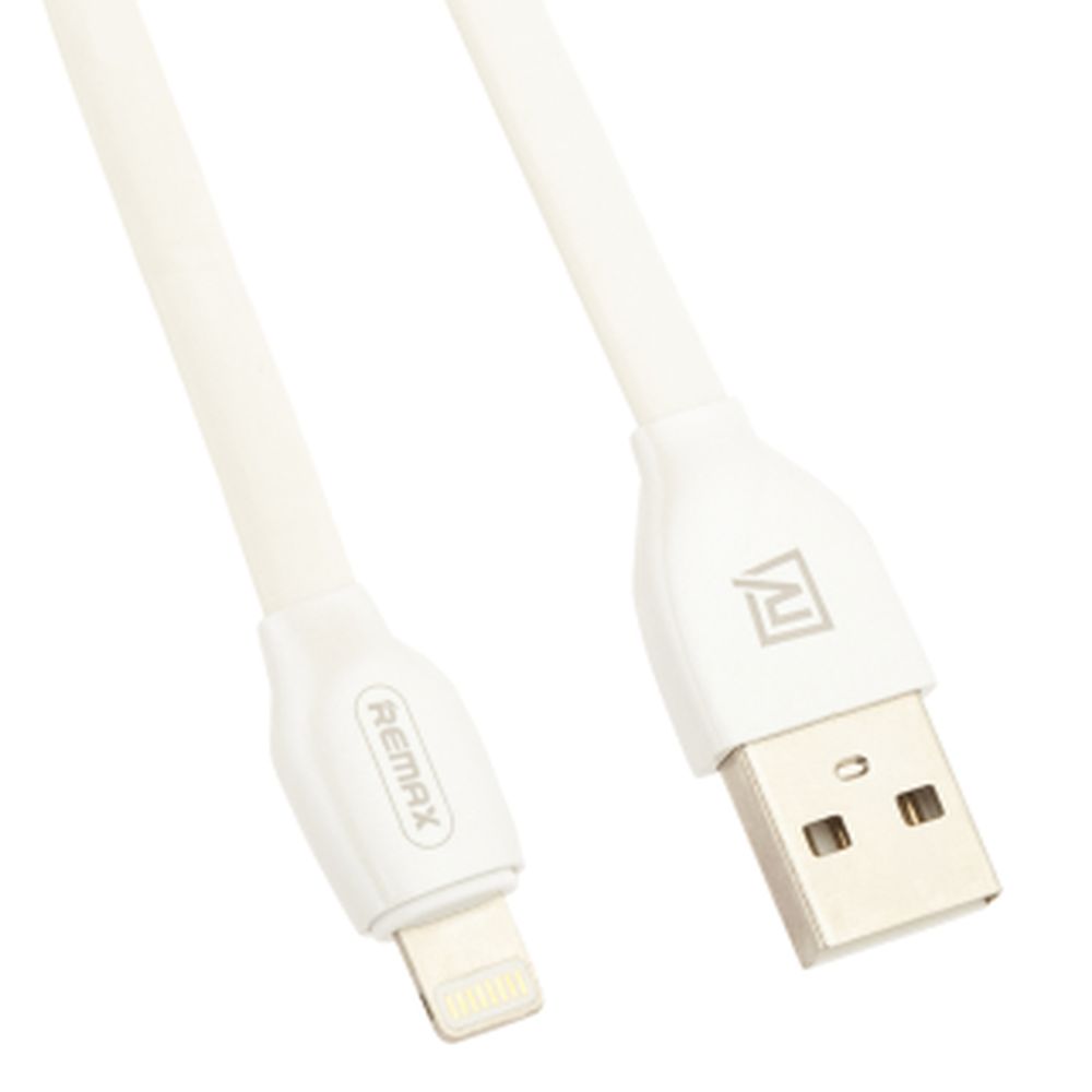 USB кабель REMAX RC-035i Laser Lightning 8-pin, 2.4А, LED, 1м, TPE (белый)