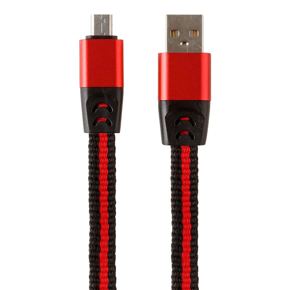 USB кабель "LP" Micro USB Тянучка 0.75-1.2м. (черный/блистер)