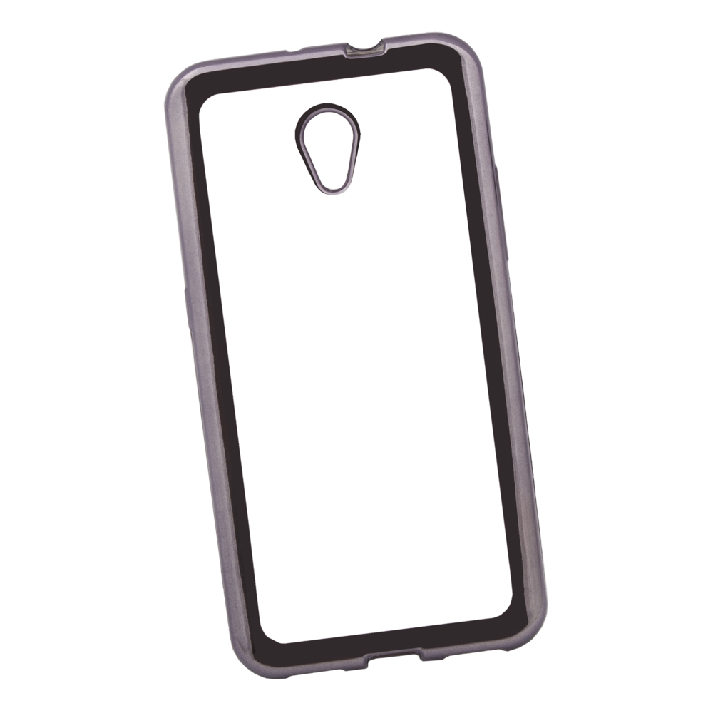 Силиконовый чехол "LP" для ZTE Blade V7 TPU (прозрачный с черной хром рамкой) европакет