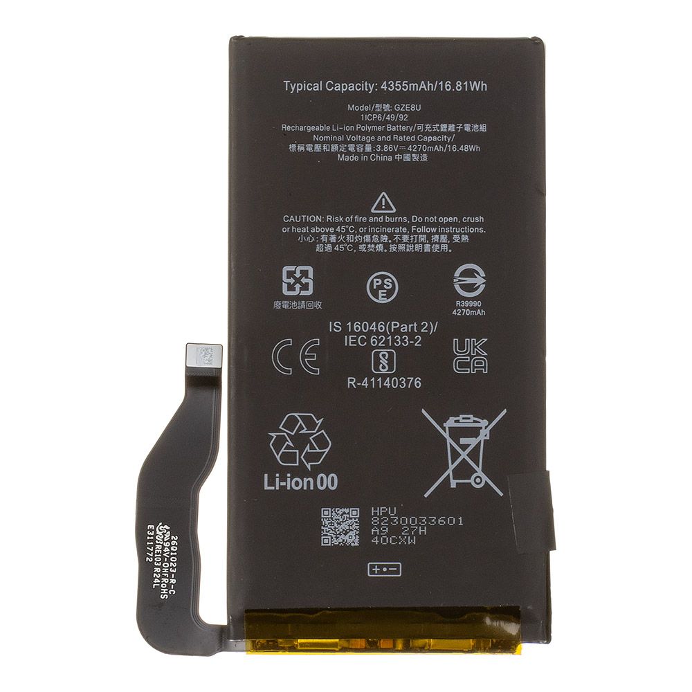 Аккумулятор (АКБ) Google Pixel 7 (GZE8U) Filling Capacity