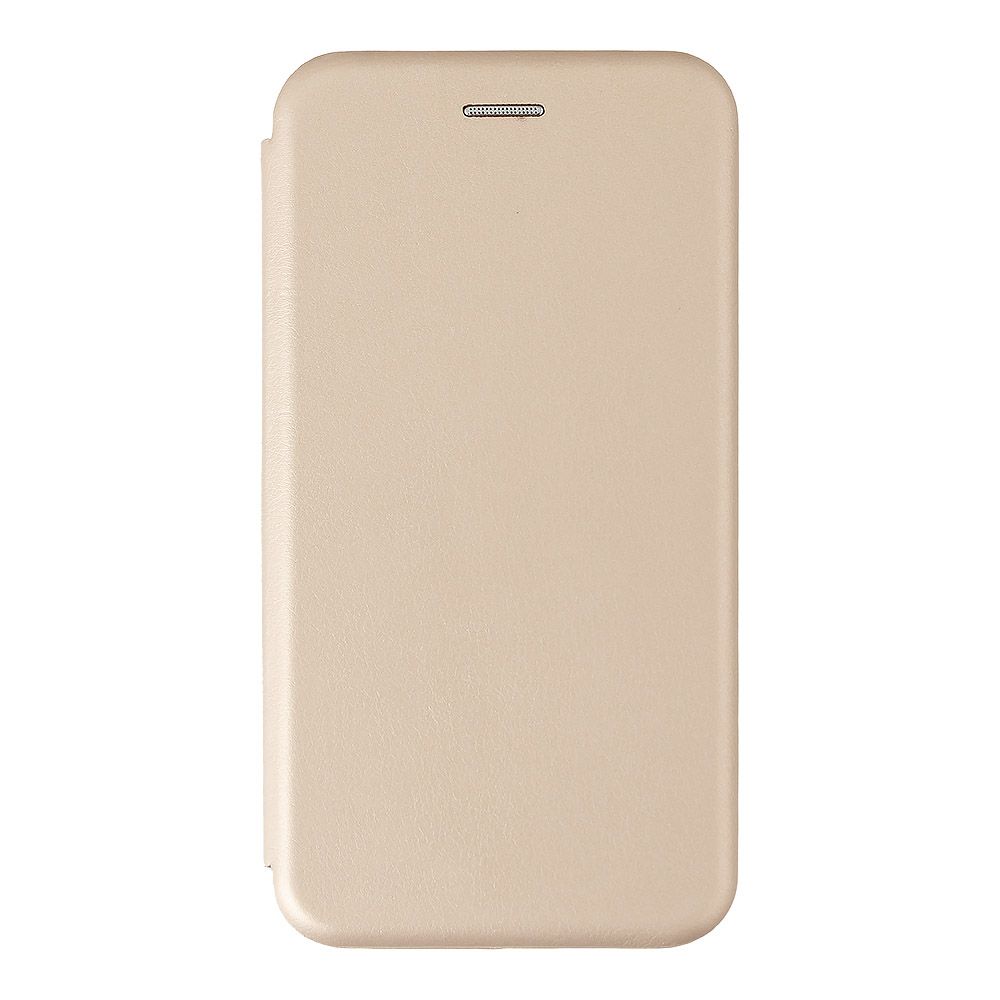 Чехол для Samsung Galaxy A20 раскладной кожа (золотой)