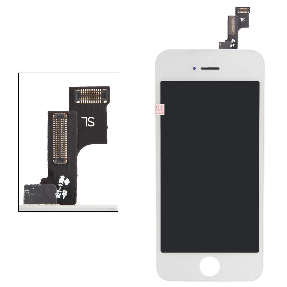 LCD дисплей для Apple iPhone 5S/SE (белый) с тачскрином, (яркая подсветка) 1-я категория, класс AAA