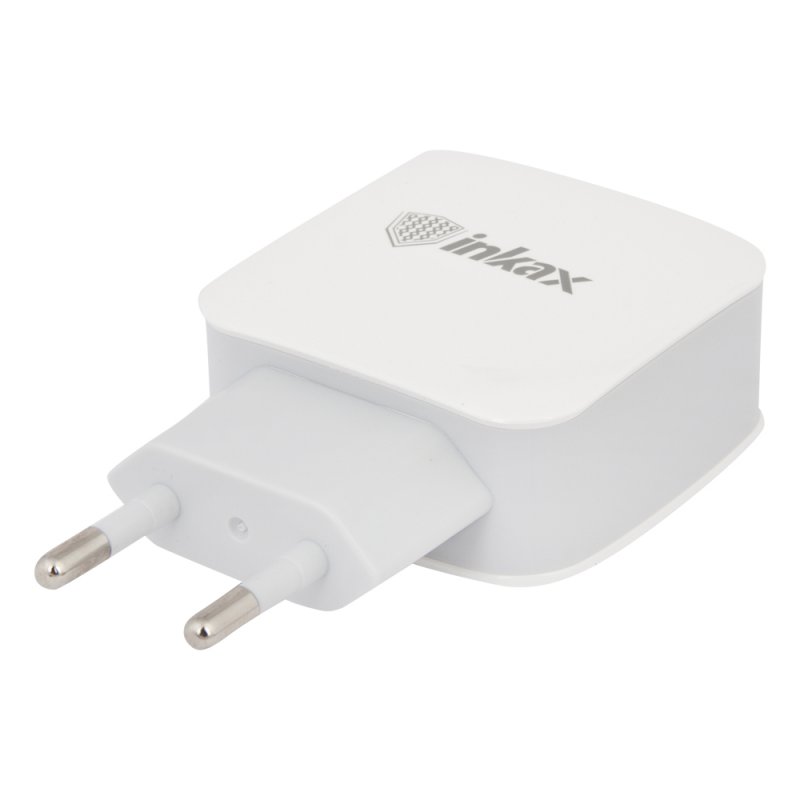 СЗУ inkax CD-28 Nice Trip 2xUSB, 2.1А + кабель Lightning 8-pin 1м (белый)
