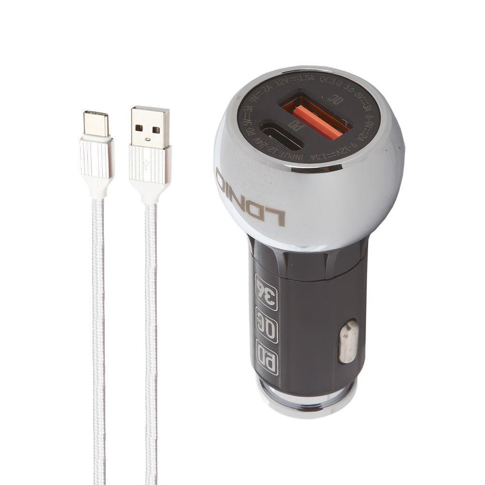 АЗУ LDNIO C1 1xUSB, 1xUSB-C, 3А, PD18W + USB кабель Type-C, 1м (черный/коробка)
