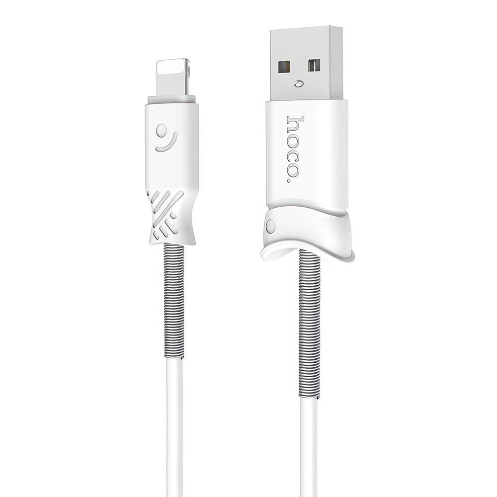 USB кабель HOCO X24 Pisces Lightning 8-pin, 2.4А, 1м, TPE (белый)