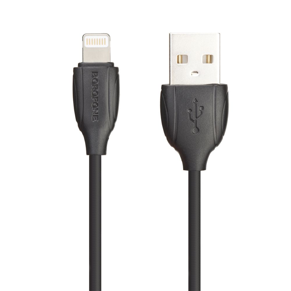 USB кабель BOROFONE BX19 Benefit Lightning 8-pin, 2.4А, 1м, PVC (черный)