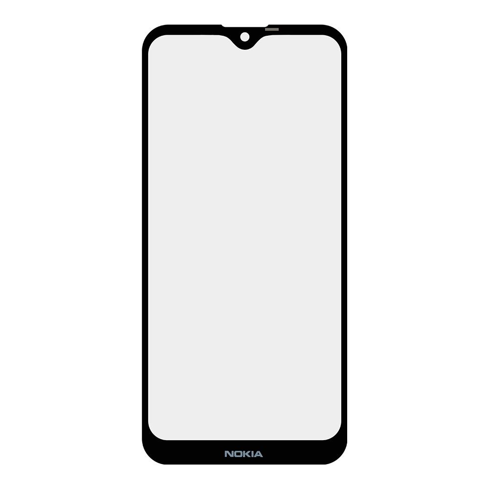 Стекло + OCA плёнка для переклейки Nokia 2.3 (черный)
