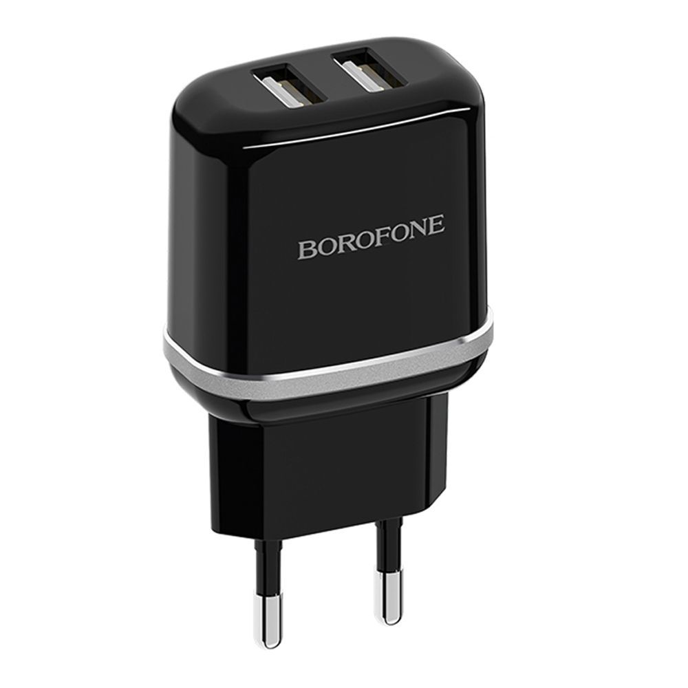 СЗУ BOROFONE BA25A Outstanding 2xUSB, 2.4А (черный)