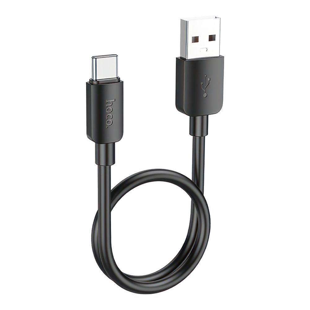 USB кабель HOCO X96 Hyper Type-C, 3А, 27W, 0.25м, PVC (черный)