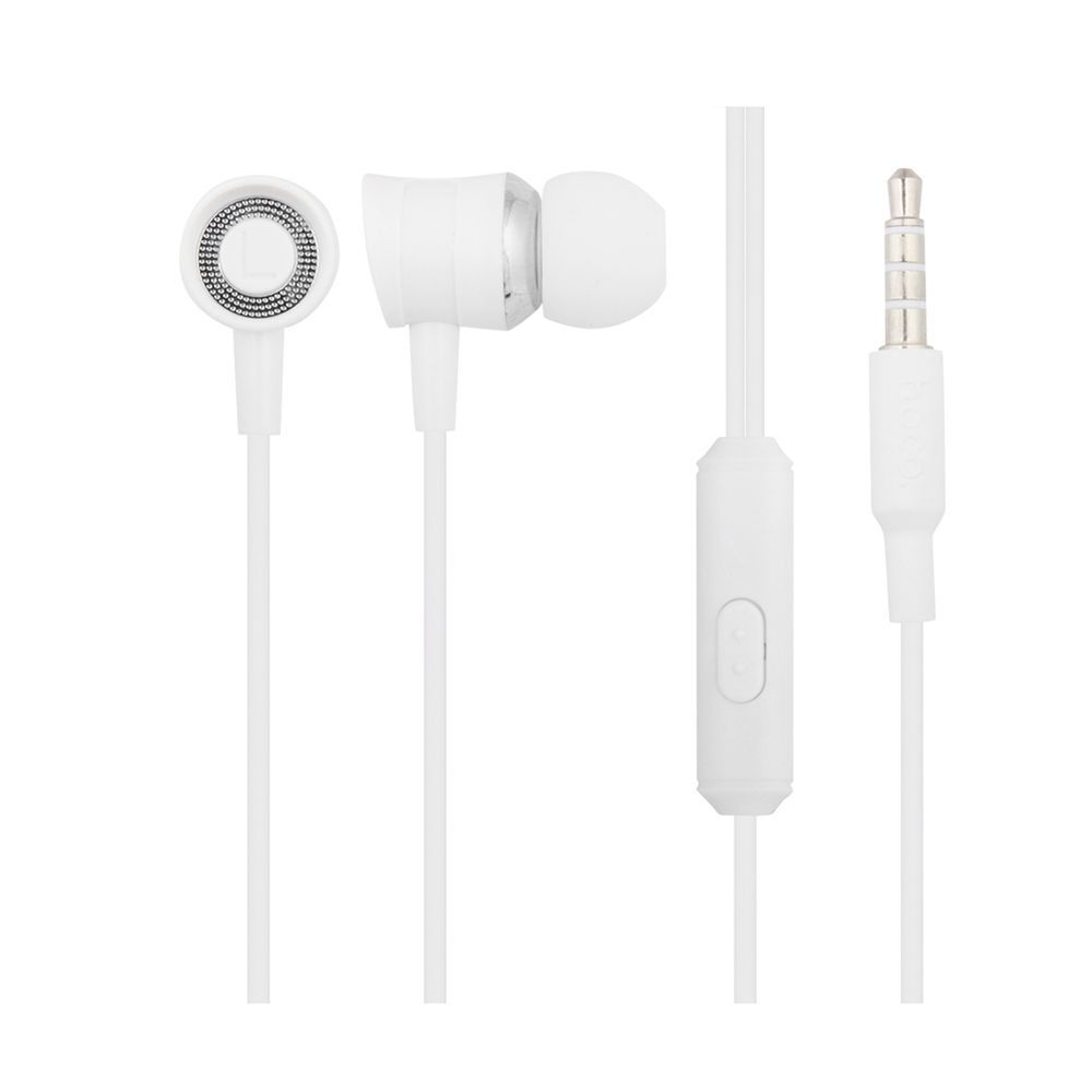 Гарнитура HOCO M37 Pleasant Sound 3.5мм, внутриканальная, 1.2м (белый)