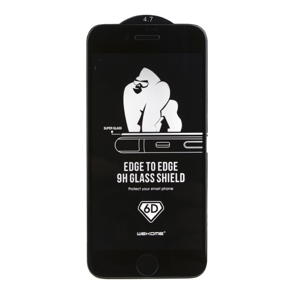 Защитное стекло WK Kingkong WTP-40 6D Curved HD для iPhone 8/7 с черной рамкой 0.22 мм