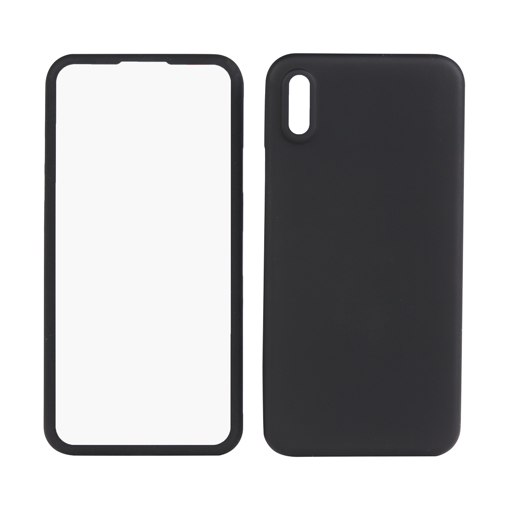 Защита 360° стекло + чехол для iPhone X/Xs (черный)