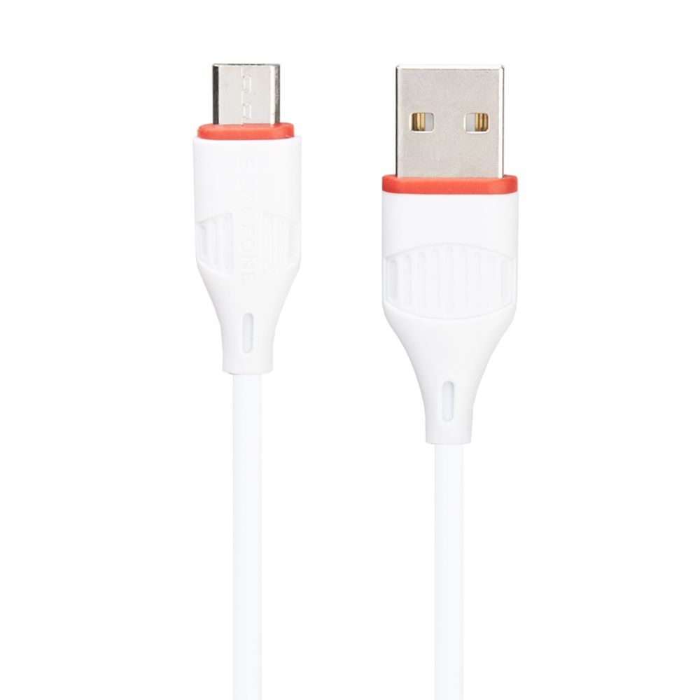 USB кабель BOROFONE BX17 Enjoy MicroUSB, 1м, PVC (белый)