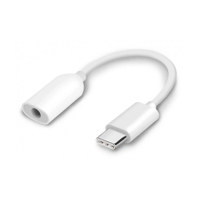 Аудио адаптер Xiaomi USB-C на 3.5мм, 0.09м (белый)