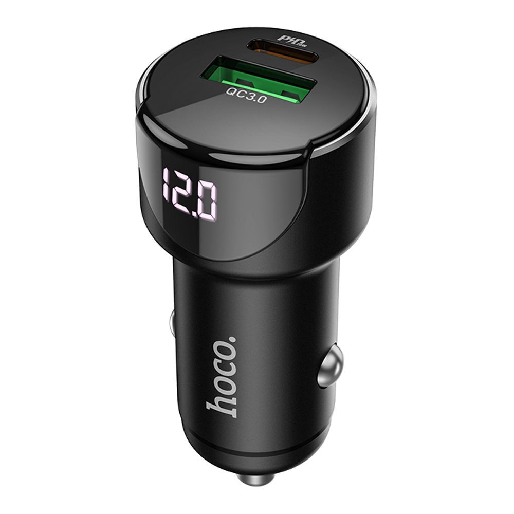 АЗУ HOCO Z42 Light Road 1xUSB, 1xUSB-C, 3А, PD20W, QC3.0, LED дисплей (черный)