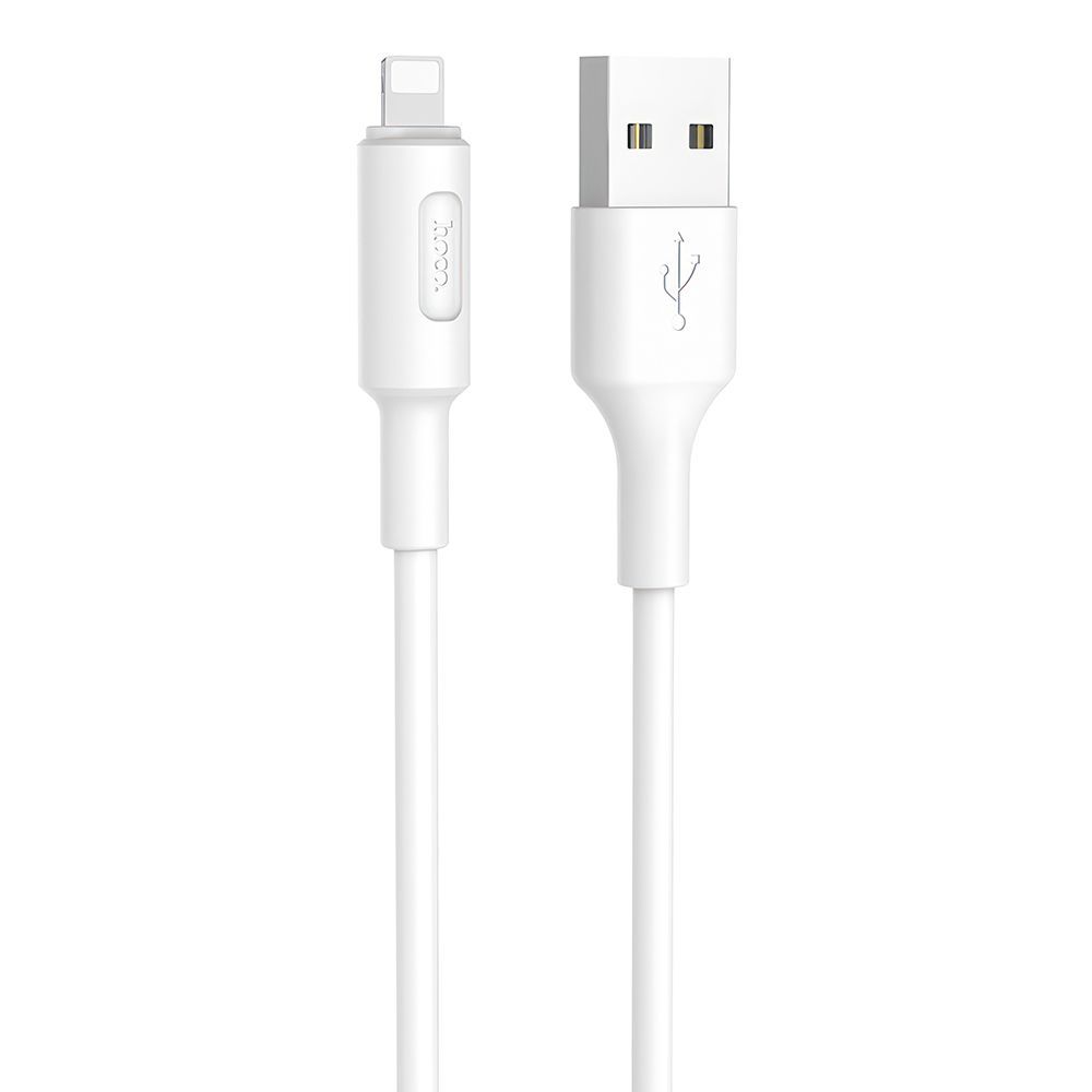 USB кабель HOCO X25 Soarer Lightning 8-pin, 1м, PVC (белый)