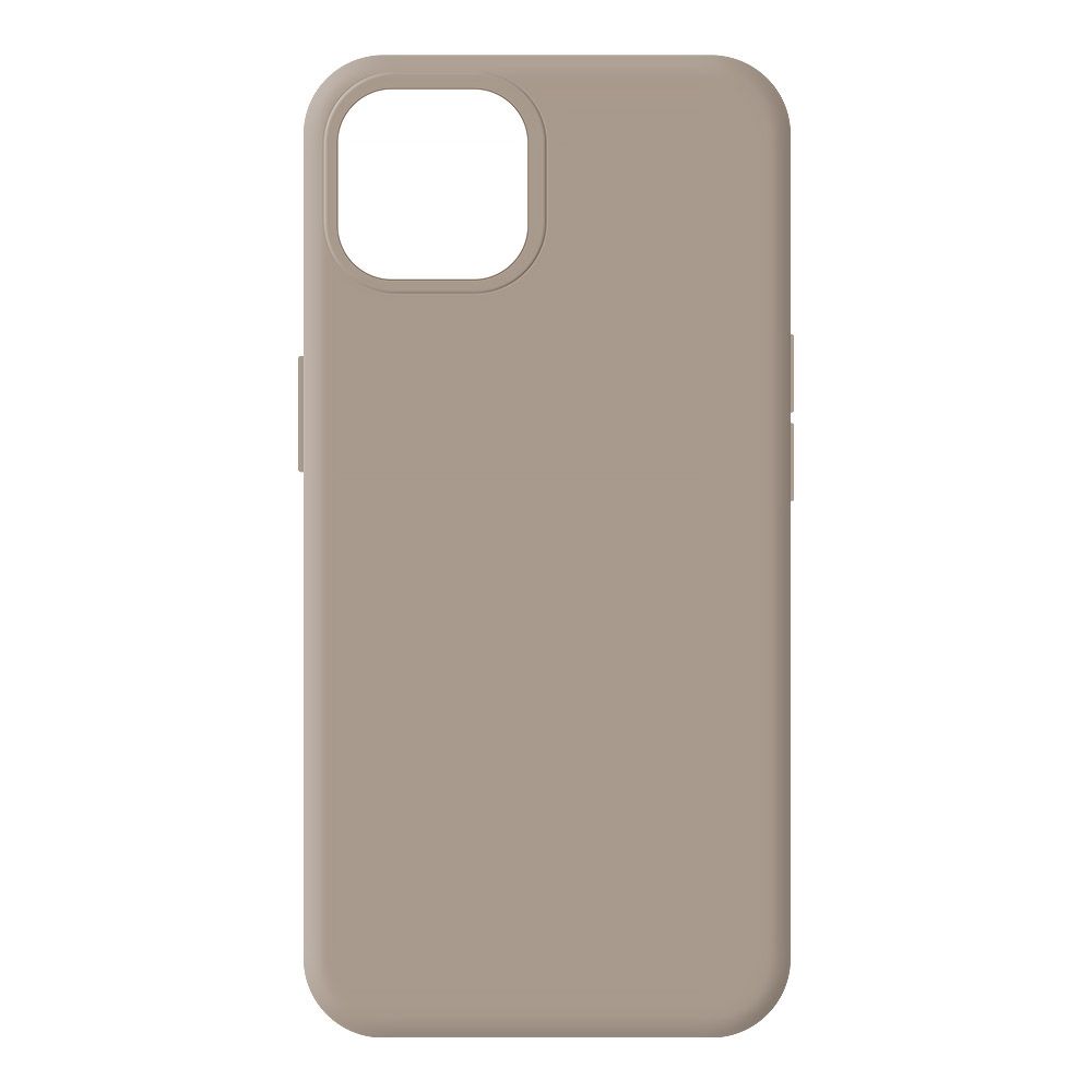 Силиконовый чехол для iPhone 13 "Silicone Case" (серо-желтый)