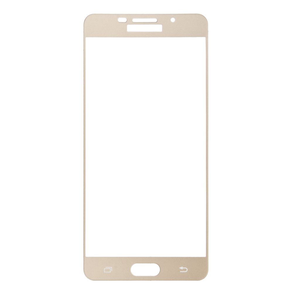 Защитное стекло Tempered Glass для Samsung Galaxy A7 2016 (золотая рамка)