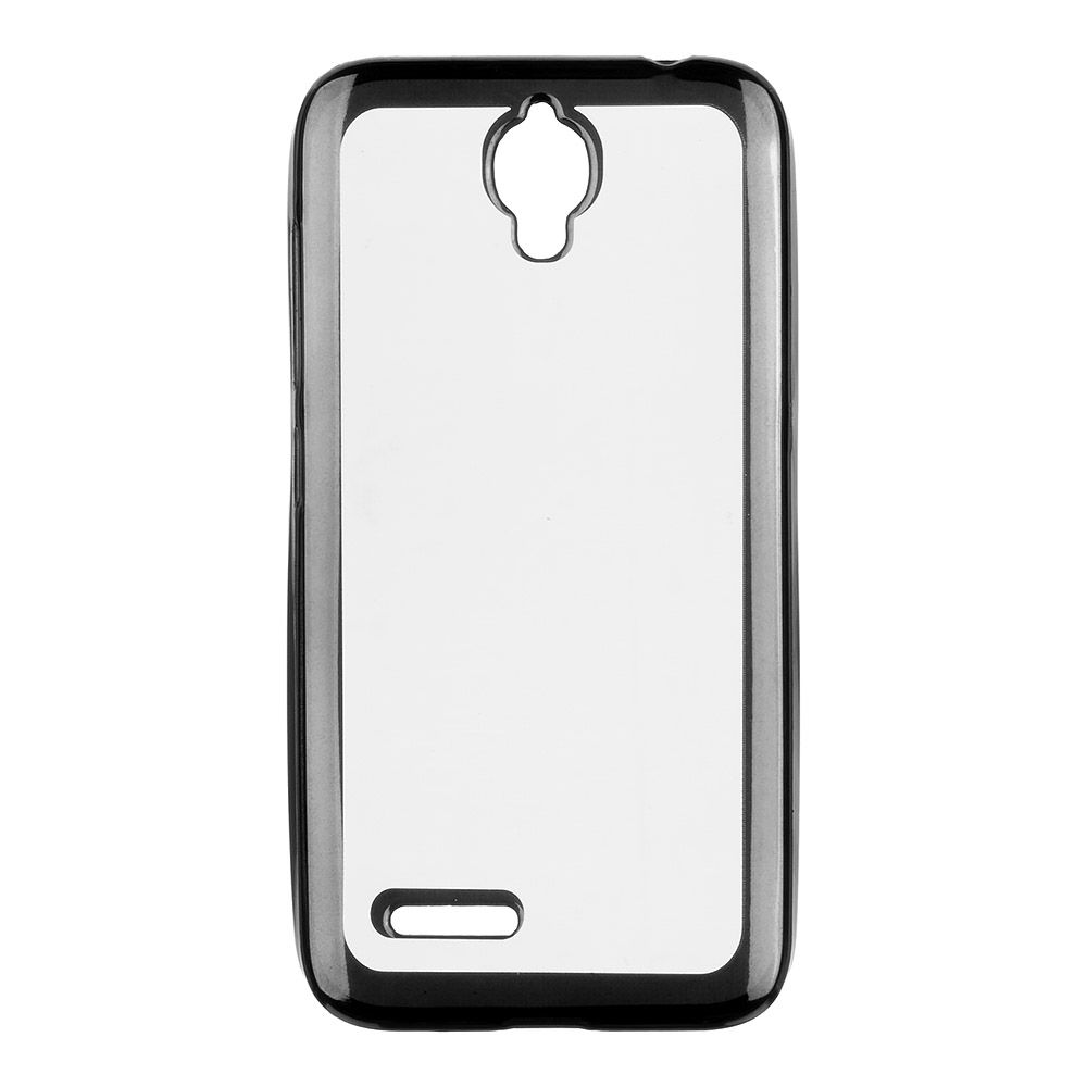 Силиконовый чехол "LP" для Alcatel ONE TOUCH Idol 2 mini TPU (прозрачный с черной хром рамкой)